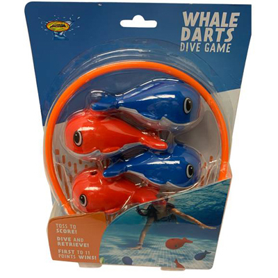 WATER SPORTS LLC 88104-5 Dive Set Assorted Plastic Whale Darts Assorted