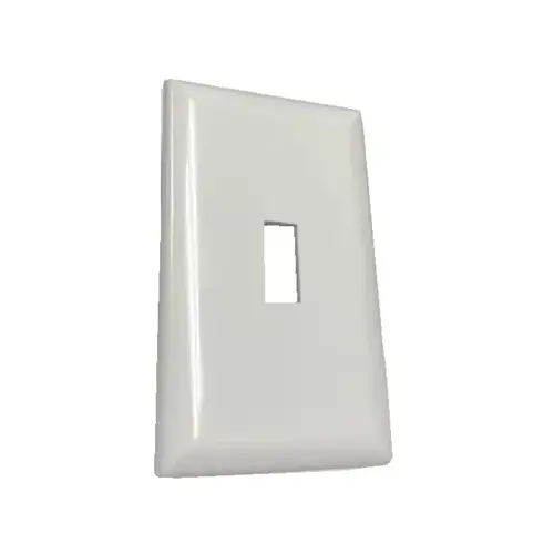 RV One Gang Plate Single  White