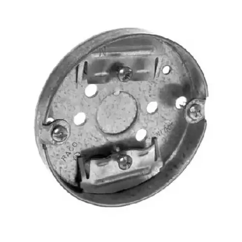 Drawn Fan Box, 3-3/8 in W, 1/2 in D, 3-3/8 in H, 1 -Gang, 5 -Knockout, Steel, Gray Drawn Fan Box, 3-3/8 in W, 1/2 in D, 3-3/8 in H, 1 -Gang, 5 -Knockout, Steel, Gray