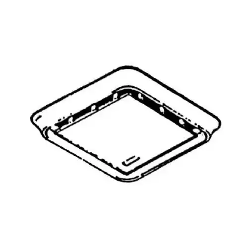 Grill Assembly, 10 in L, 10 in W, Square, Plastic, White