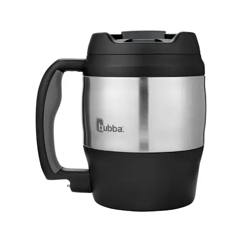 Mug 52 oz Desk Black/Silver BPA Free Black/Silver