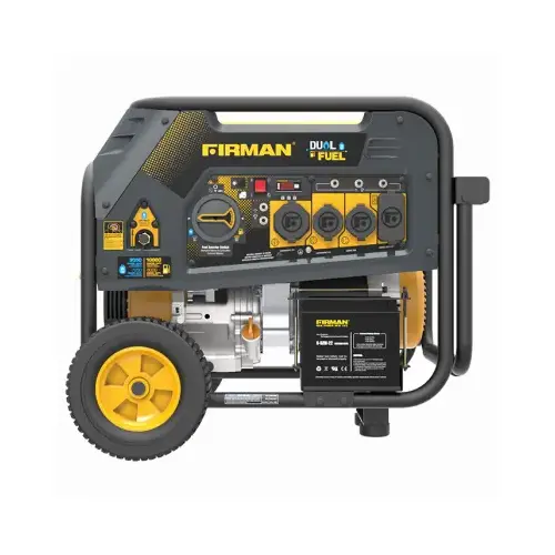 Generator Hybrid Series 8000 W 240 V Gasoline or Propane Portable Black/Yellow Generator Hybrid Series 8000 W 240 V Gasoline or Propane Portable Black/Yellow