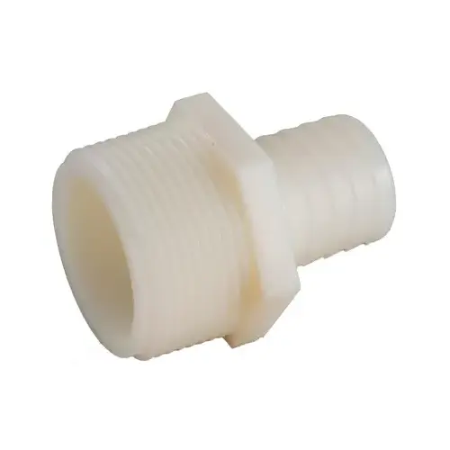 Hose Adapter, 1/8 in, Barb, 1/4 in, MIP, 150 psi Pressure, Nylon Hose Adapter, 1/8 in, Barb, 1/4 in, MIP, 150 psi Pressure, Nylon