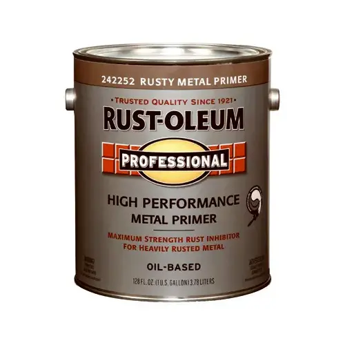 PROFESSIONAL Rusty Metal Primer, Flat, Red, 1 gal, Pail PROFESSIONAL Rusty Metal Primer, Flat, Red, 1 gal, Pail