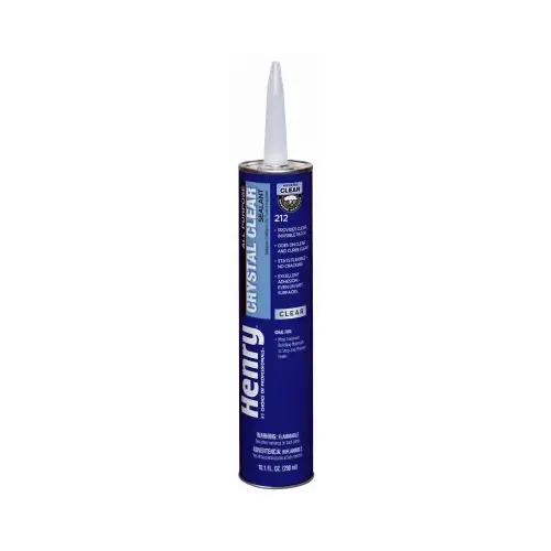 Wet Patch 212 Series All-Purpose Sealant, Crystal Clear, Liquid, 10.1 oz Cartridge Wet Patch 212 Series All-Purpose Sealant, Crystal Clear, Liquid, 10.1 oz Cartridge