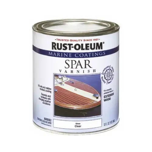 Marine Spar Varnish Gloss Clear Oil-Based 1 qt Clear Marine Spar Varnish Gloss Clear Oil-Based 1 qt Clear