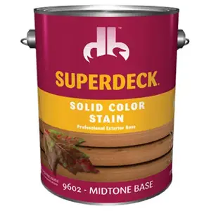 Superdeck DB0096024-16-XCP4 Wood Stain Solid Flat Midtone Base Medium Base Acrylic Latex 1 gal Midtone Base - pack of 4