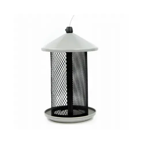 Bird Feeder Wild Bird and Finch 45.6 lb Metal Mesh Dual White Gray Bird Feeder Wild Bird and Finch 45.6 lb Metal Mesh Dual White Gray