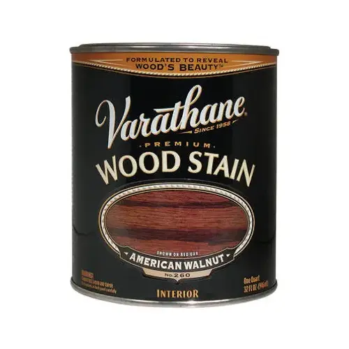 Wood Stain Semi-Transparent American Walnut Oil-Based Urethane Modified Alkyd 1 qt American Walnut Wood Stain Semi-Transparent American Walnut Oil-Based Urethane Modified Alkyd 1 qt American Walnut