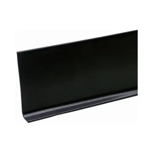 Wall Base, 120 ft L, 2-1/2 in W, Vinyl, Black