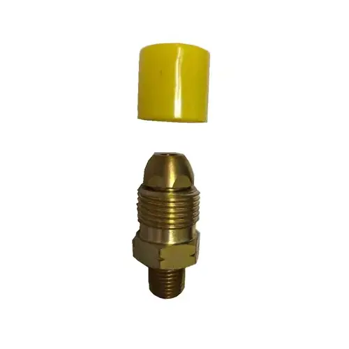 RV Propane Adapter Fitting, Brass, 1/4 In. Gold