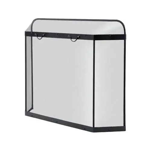 Fireplace Screen Spark Guard Black Matte Steel Matte Fireplace Screen Spark Guard Black Matte Steel Matte