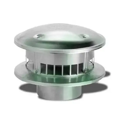 4 in. Steel Round Gas Vent Top Silver 4 in. Steel Round Gas Vent Top Silver