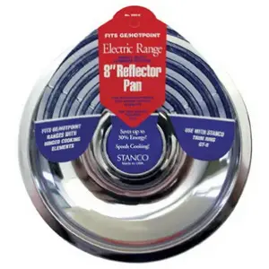 Stanco 500-8 Electric Range Reflector Pan, Chrome, 8 In.