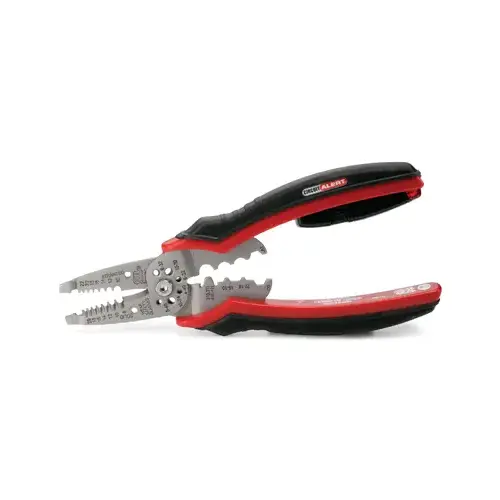 Circuit Alert Series Wire Stripper, 8 to 20 AWG Wire, 7 in OAL, Cushion-Grip Handle Red