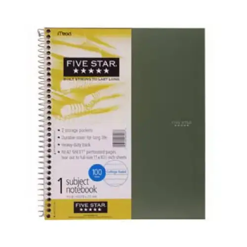 Notebook 8-1/2" W X 11" L College Ruled Spiral Assorted - pack of 12 Notebook 8-1/2" W X 11" L College Ruled Spiral Assorted - pack of 12