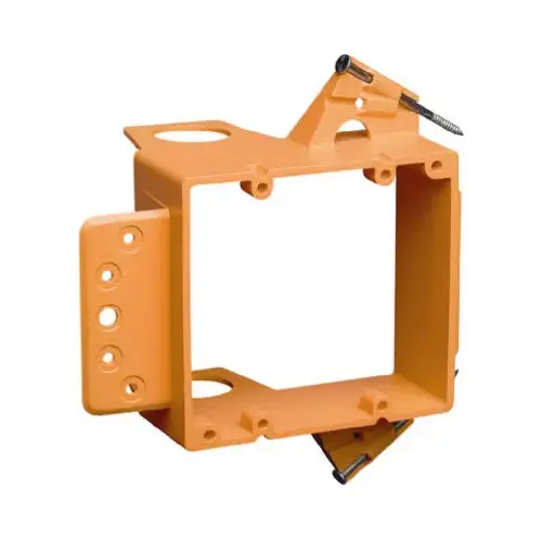Low Voltage Mounting Bracket Rectangle PVC 2 gang Orange Orange Low Voltage Mounting Bracket Rectangle PVC 2 gang Orange Orange