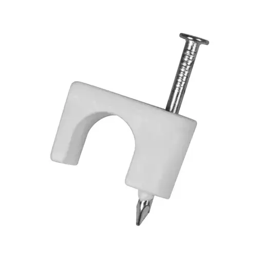 Staple, 1/4 in W Crown, Polyethylene White - pack of 25 Staple, 1/4 in W Crown, Polyethylene White - pack of 25