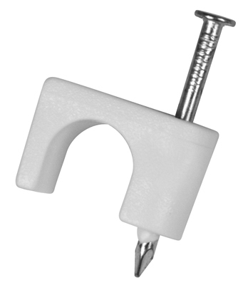 GB PSW-1650T Staple, 1/4 in W Crown, Polyethylene White - pack of 25