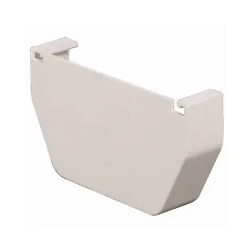 Gutter End Cap 5.8" H X 4.5" W X 5" L White Vinyl U White