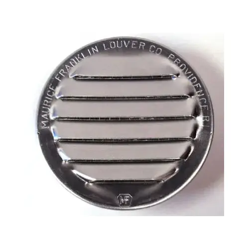 Mini Louver with Insect Screen, 1.219 in W, Round, Aluminum, Mill - pack of 6