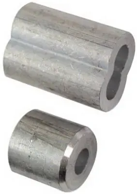 National Hardware Cable Ferrules and Stops 1/4 D Aluminum Silver Pair N283-879
