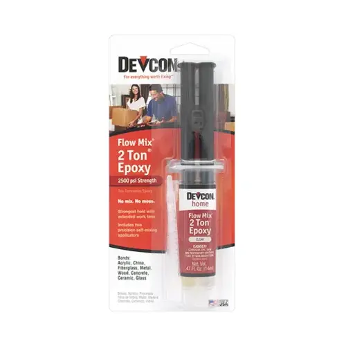 Epoxy Adhesive, Amber, Liquid, 0.47 oz Syringe