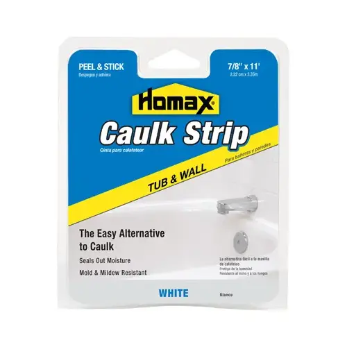 Caulking Strip, White, 120 deg F, 7/8 in W X 11 ft L - pack of 6 Caulking Strip, White, 120 deg F, 7/8 in W X 11 ft L - pack of 6