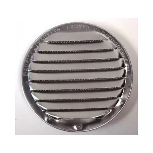 Mini Louver with Insect Screen, 4-5/8 in W, Round, Aluminum, Mill - pack of 4