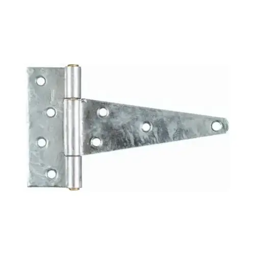 T-Hinge, 5 in H Frame Leaf, Steel, Galvanized, 48 lb T-Hinge, 5 in H Frame Leaf, Steel, Galvanized, 48 lb
