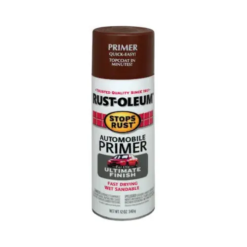 STOPS RUST Automotive Primer Spray Paint, Red, 12 oz, Aerosol Can STOPS RUST Automotive Primer Spray Paint, Red, 12 oz, Aerosol Can