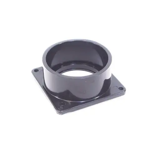 Socket with Flange, 3 in ID, Slip x Female, ABS, Black