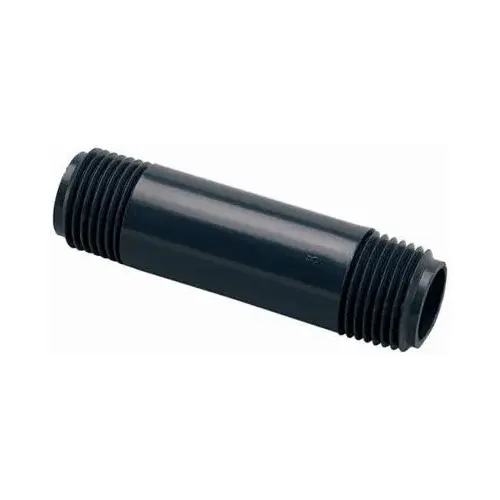 Underground Sprinkler PVC Riser, Molded Gray, 1/2 x 4 In. Black Underground Sprinkler PVC Riser, Molded Gray, 1/2 x 4 In. Black