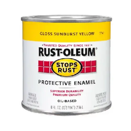 STOPS RUST Protective Enamel, Gloss, Sunburst Yellow, 0.5 pt Can STOPS RUST Protective Enamel, Gloss, Sunburst Yellow, 0.5 pt Can