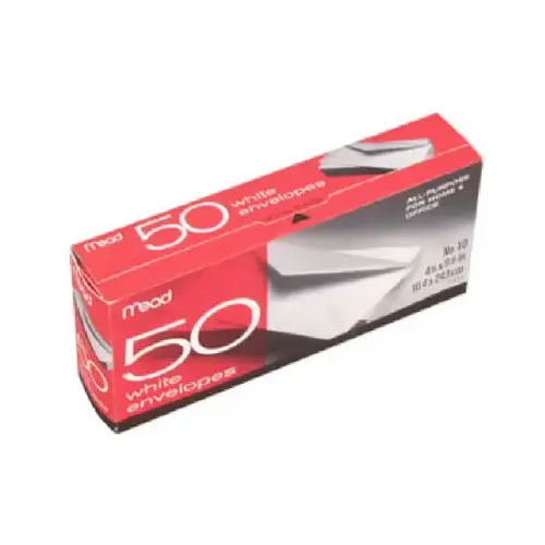 #10 White Envelopes, 4-1/8 x 9.5 In - pack of 50 #10 White Envelopes, 4-1/8 x 9.5 In - pack of 50