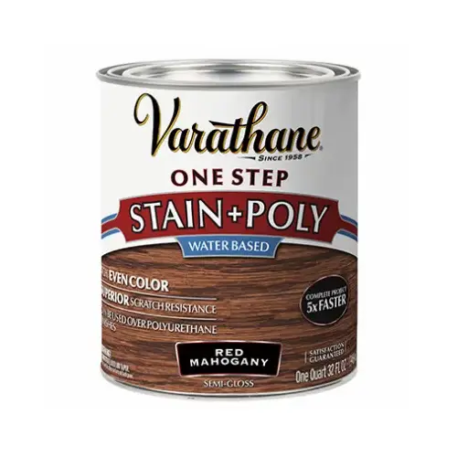 Stain Semi-Gloss Red Mahogany Water-Based Polyurethane 1 qt Red Mahogany Stain Semi-Gloss Red Mahogany Water-Based Polyurethane 1 qt Red Mahogany