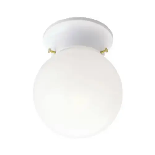 Westinghouse 66607 Ceiling Light Fixture, White Shade, 1-Lamp, White Fixture, 60 W Westinghouse 66607 Ceiling Light Fixture, White Shade, 1-Lamp, White Fixture, 60 W