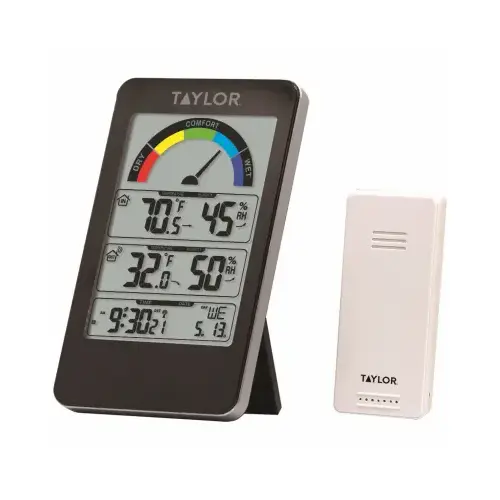 Wireless Weather Station, Wireless Sensor, Black