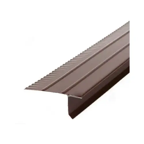 Overhanging Roof Drip Edge 2.43" W X 10 ft. L Aluminum Brown Brown - pack of 50 Overhanging Roof Drip Edge 2.43" W X 10 ft. L Aluminum Brown Brown - pack of 50