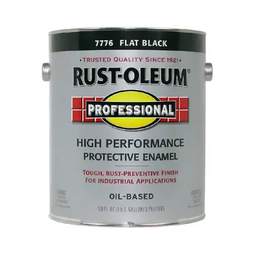 PROFESSIONAL Protective Enamel, Flat, Black, 1 gal Can - pack of 2 PROFESSIONAL Protective Enamel, Flat, Black, 1 gal Can - pack of 2