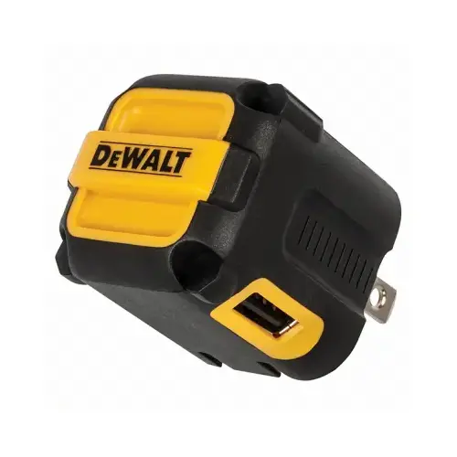 2 Port USB Wall Charger Black/Yellow