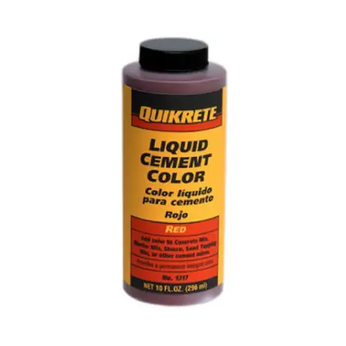 Cement Colorant, Red, Liquid, 10 oz Bottle Cement Colorant, Red, Liquid, 10 oz Bottle