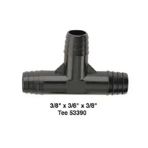 Underground Sprinkler Funny Pipe Tee, 3/8 In. x 3/8 In. x 3/8 In. Black Underground Sprinkler Funny Pipe Tee, 3/8 In. x 3/8 In. x 3/8 In. Black