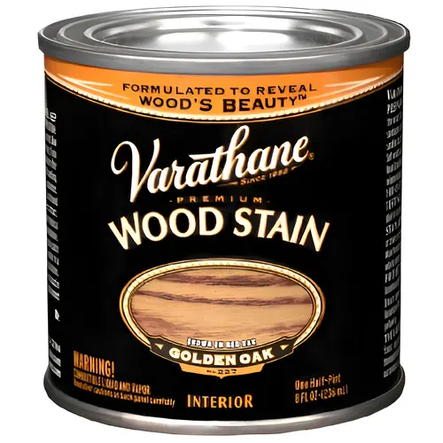 Wood Stain Semi-Transparent Golden Oak Oil-Based Urethane Modified Alkyd 0.5 pt Golden Oak