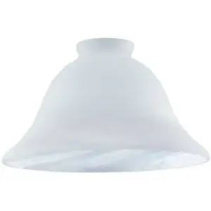 Westinghouse 81333 Light Shade, Wide Bell, Glass, White