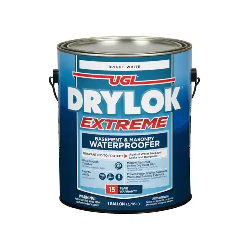 DRYLOK EXTREME Series Masonry Waterproofer, White, Liquid, 1 gal Pail DRYLOK EXTREME Series Masonry Waterproofer, White, Liquid, 1 gal Pail