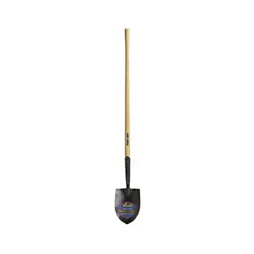 Shovel 56" Steel Scoop Irrigation Wood Handle 7.25" Blade Width Natural