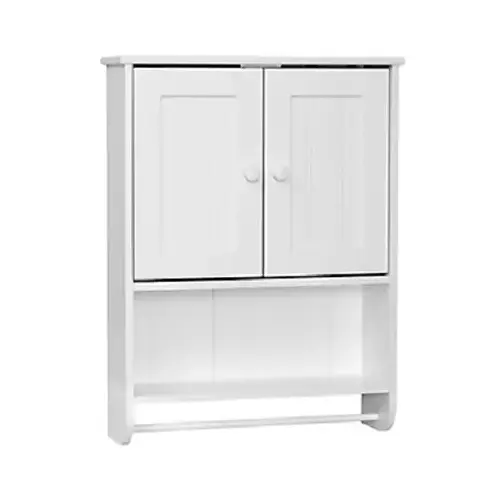 Wall Cabinet 25.63" H X 19.4" W X 5.75" D White Wood White