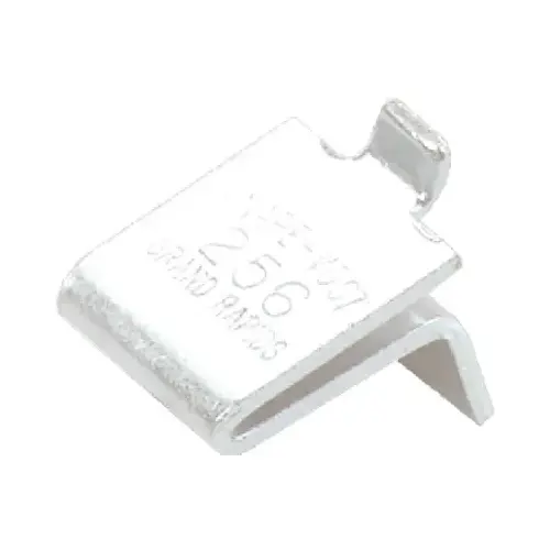 256S WH Adjustable Pilaster Shelf Support Clip, Steel, White, Mortise Mounting 256S WH Adjustable Pilaster Shelf Support Clip, Steel, White, Mortise Mounting