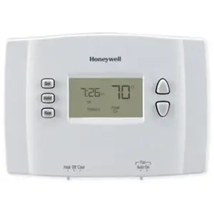 Honeywell RTH221B1039/E1 RTH221 Series RTH221B1021 OG Programmable Thermostat, 24 V, 40 to 99 deg F Control, Digital Display, White